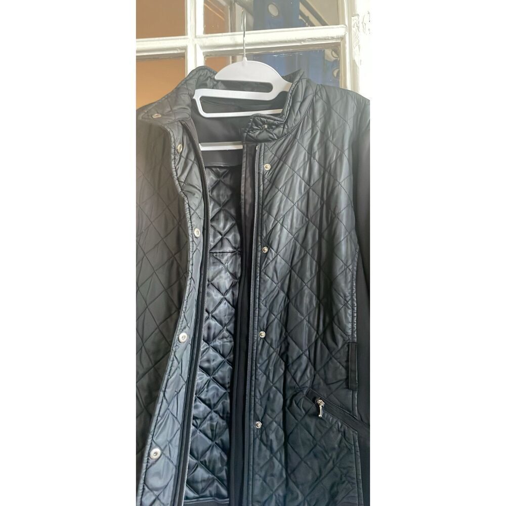 Lauren Ralph Lauren collared black quilted jacket size 1xl preowned - Picture 7 of 16